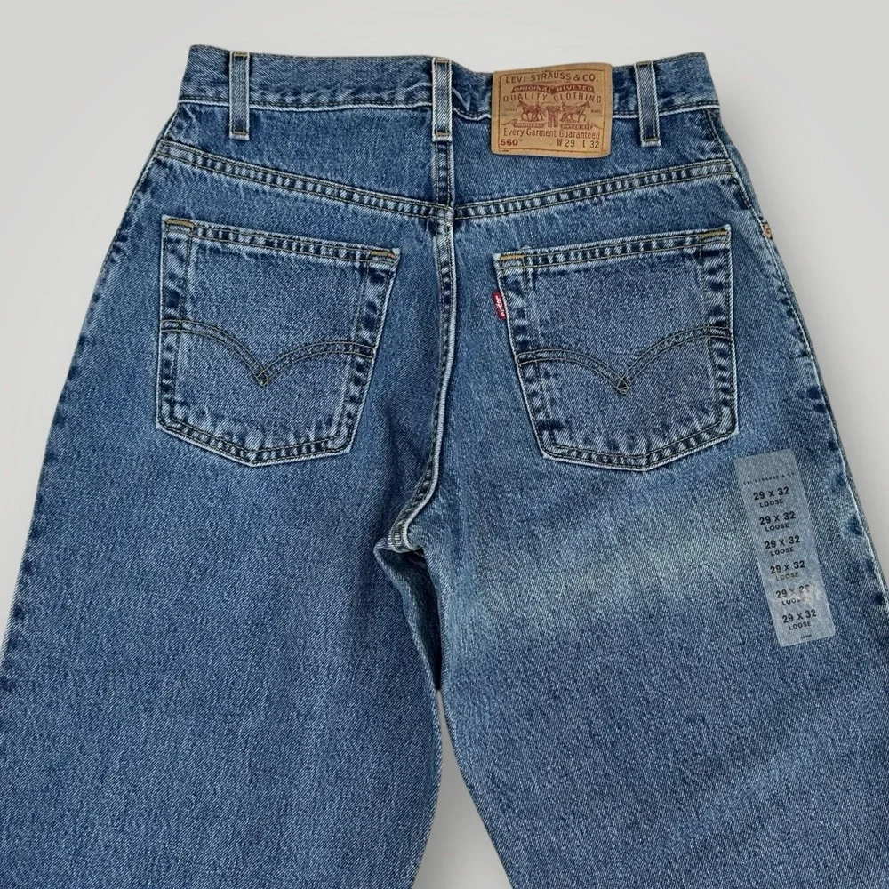 VTG 2000 Levi's 560 Jeans 29x32 Made in USA BLUE Loose Fit New‎ Old Stock NWT